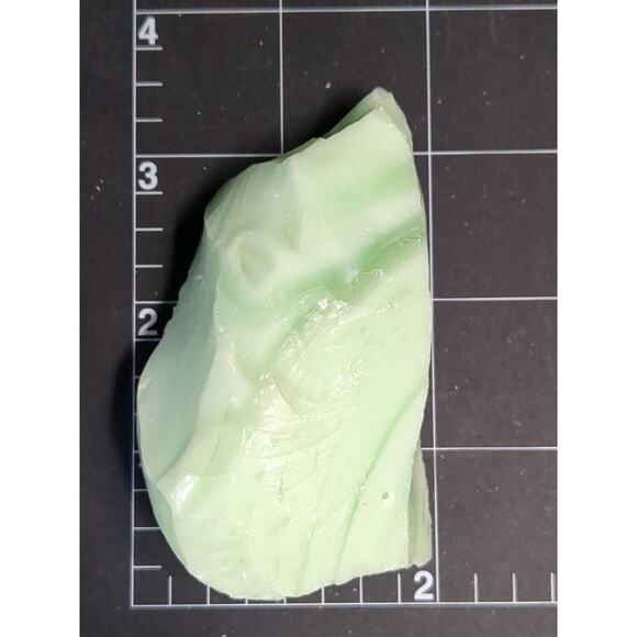 Lime Emerald Green Swirl Art Glass Cullet Slag  #5L141 - Picture 5 of 5